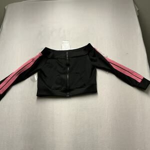 Fashion Nova Cropped off the shoulders Track Jacket Zip Up Size XL, 4221